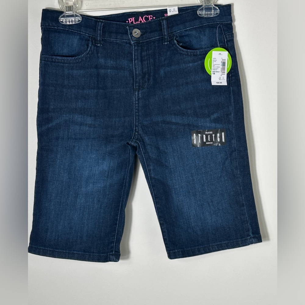 The Children’s Place Girls Stretch Denim Skimmer Shorts - Holly Wash - Picture 5 of 6